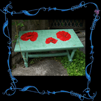 Table basse verte